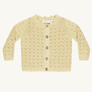NWT - Quincy Mae Butter Yellow Baby Cardigan